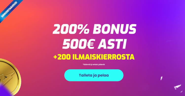 Lunasta Wildz Casino bonus kahdella ensitalletuksella.