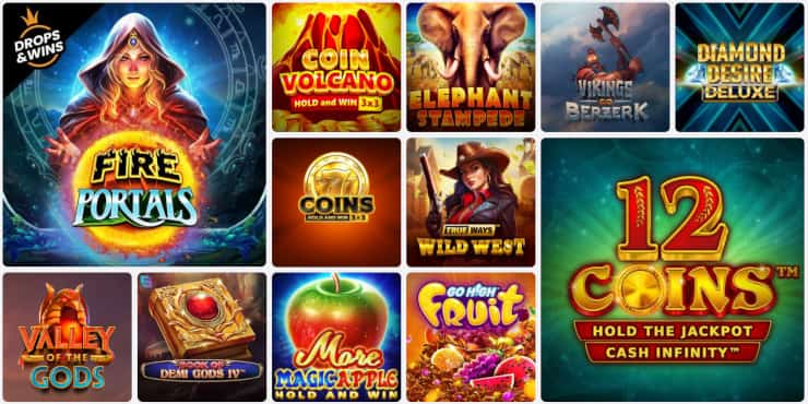 Casino Win Big pelivalikoima on jaoteltu erilaisiin filttereihin.