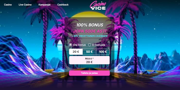 Ryhdy keräämään CasinoVice kokemuksia jalunasta tervetulobonus.