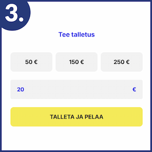 Tee vähintään bonukseen oikeuttava talletus.