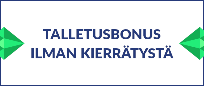 Talletusbonus ilman kierrätystä.