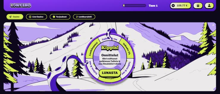 LonkeroCasino kampanjat pyörivät kierrätysvapaan Lonkkuruletin ympärillä.