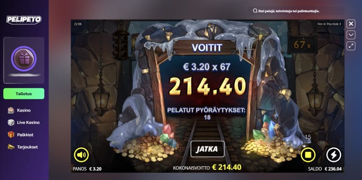 Testimme toi hyviä Pelipetokasino kokemuksia.