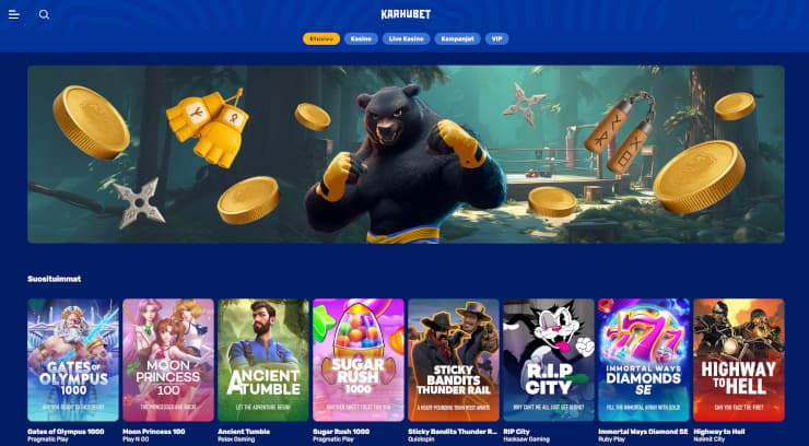 Hanki KarhuBetCasino kokemuksia pikana.